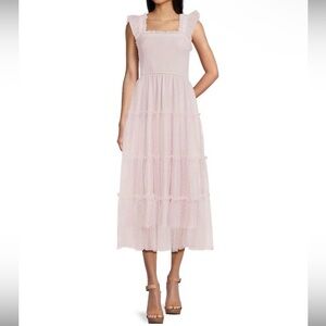 NWT! Blu Pepper Pink Ruffled Tiered Maxi Dress